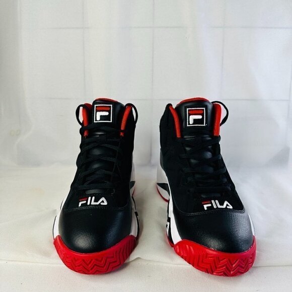 Fila Mens MB Black Lace Up Mid Top Athletic Basketball Shoes Size US 9 - Picture 7 of 12